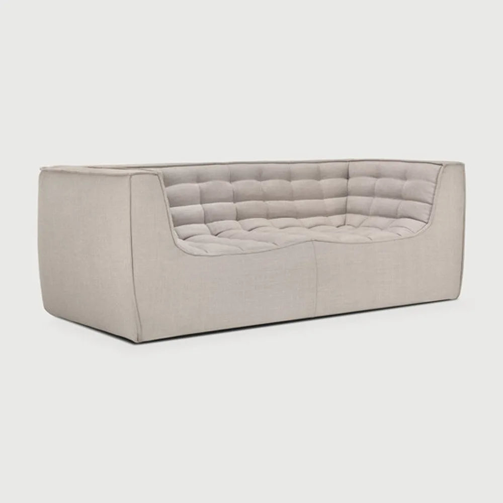 Ethnicraft – N701 – Canape N701 – 2 personnes - Beige – tissu standard