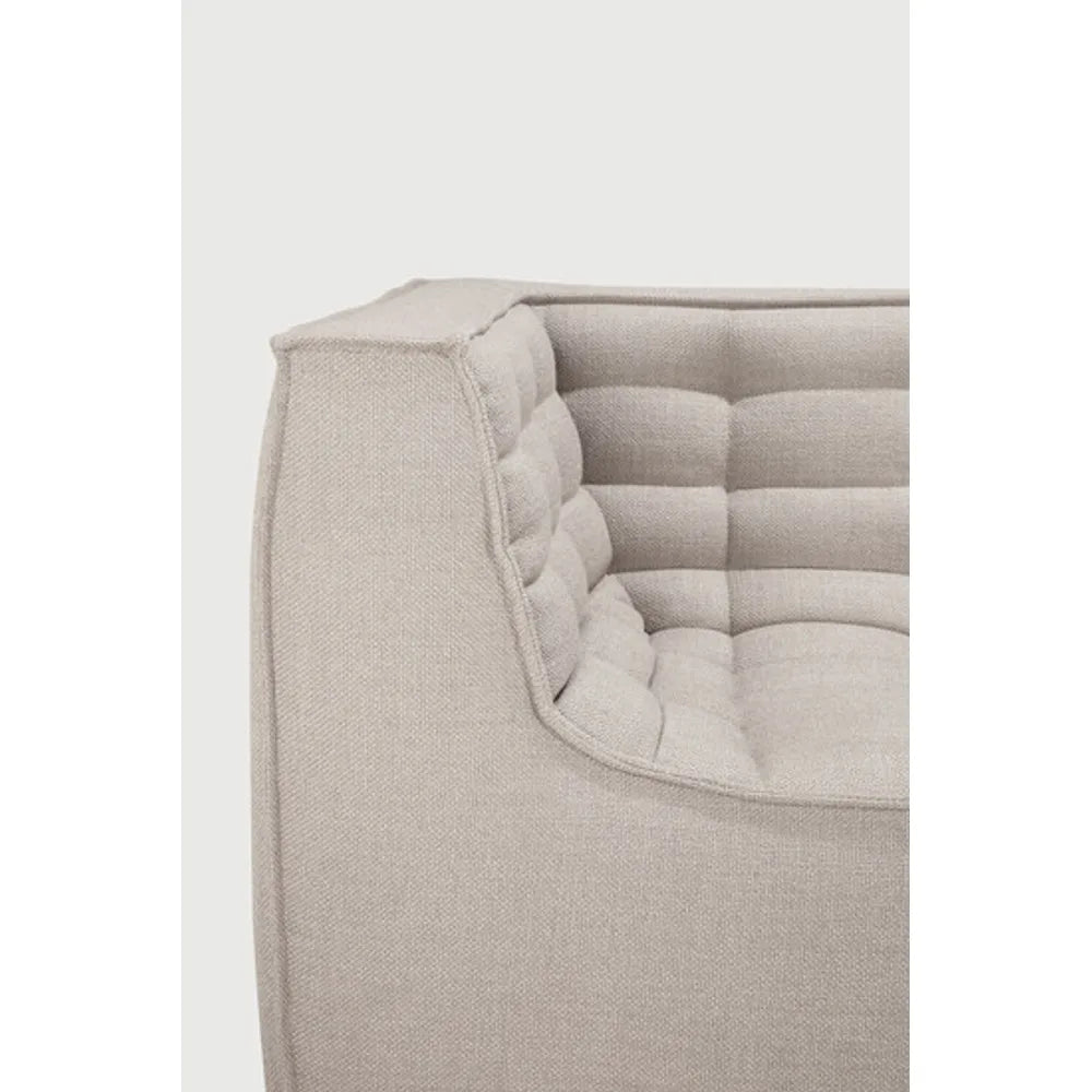 Ethnicraft – N701 – Canape N701 – 3 personnes - Beige – tissu standard