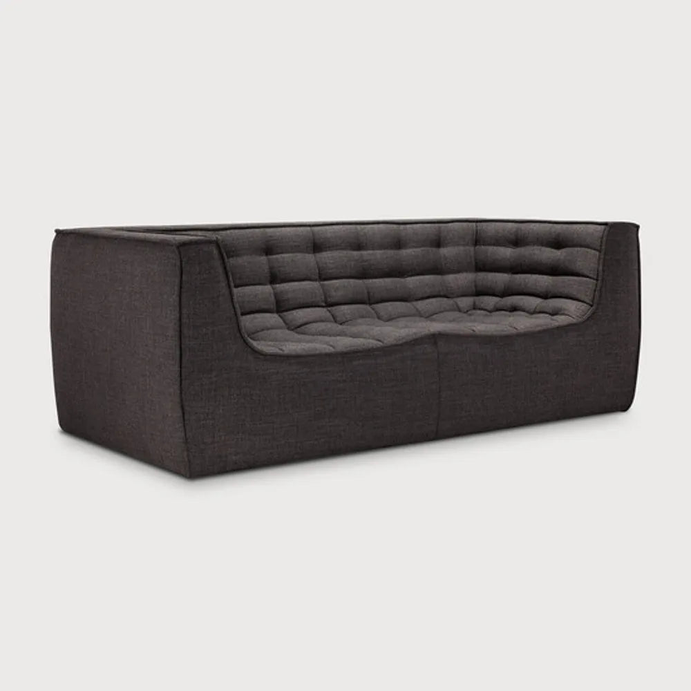 Ethnicraft – N701 – Canape N701 – 2 personnes - Dark Grey – tissu standard