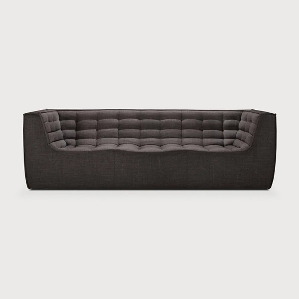 Ethnicraft – N701 – Canape N701 – 3 personnes - Dark Grey – tissu standard