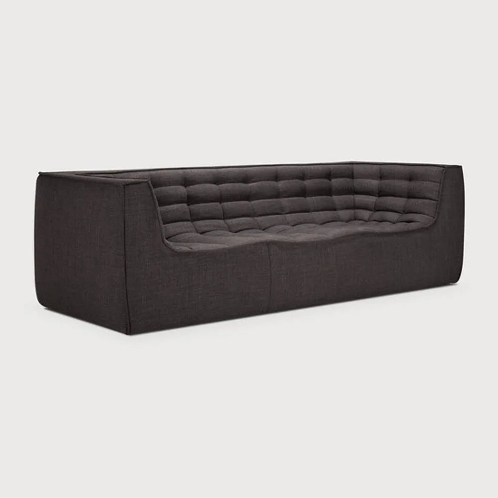 Ethnicraft – N701 – Canape N701 – 3 personnes - Dark Grey – tissu standard