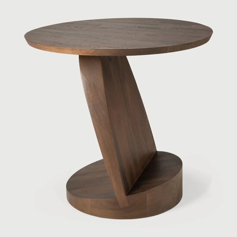 Ethnicraft – Oblic – Table D'Appoint Oblic – Teck brun