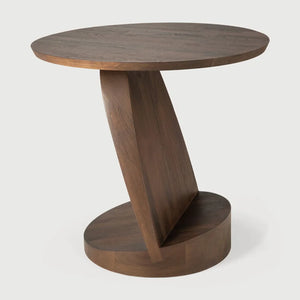 Ethnicraft – Oblic – Table D'Appoint Oblic – Teck brun