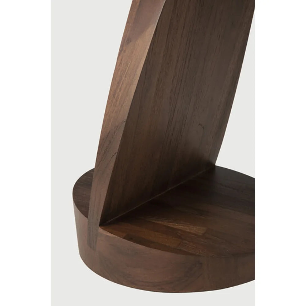 Ethnicraft – Oblic – Table D'Appoint Oblic – Teck brun