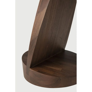 Ethnicraft – Oblic – Table D'Appoint Oblic – Teck brun