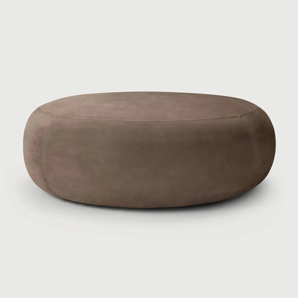 Ethnicraft – Orb – Pouf Orb – Cuir nubuck Fawn