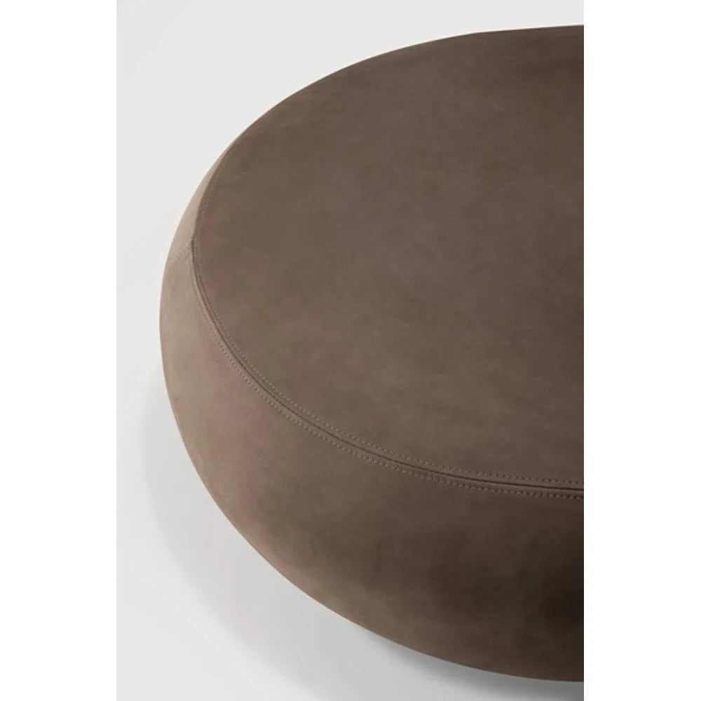 Ethnicraft – Orb – Pouf Orb – Cuir nubuck Fawn