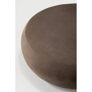 Ethnicraft – Orb – Pouf Orb – Cuir nubuck Fawn