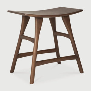 Ethnicraft – Osso – Tabouret Osso – Teck brun - Sans revêtement - Tabouret
