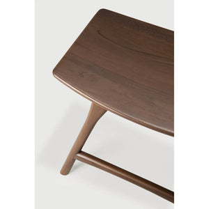 Ethnicraft – Osso – Tabouret Osso – Teck brun - Sans revêtement - Tabouret