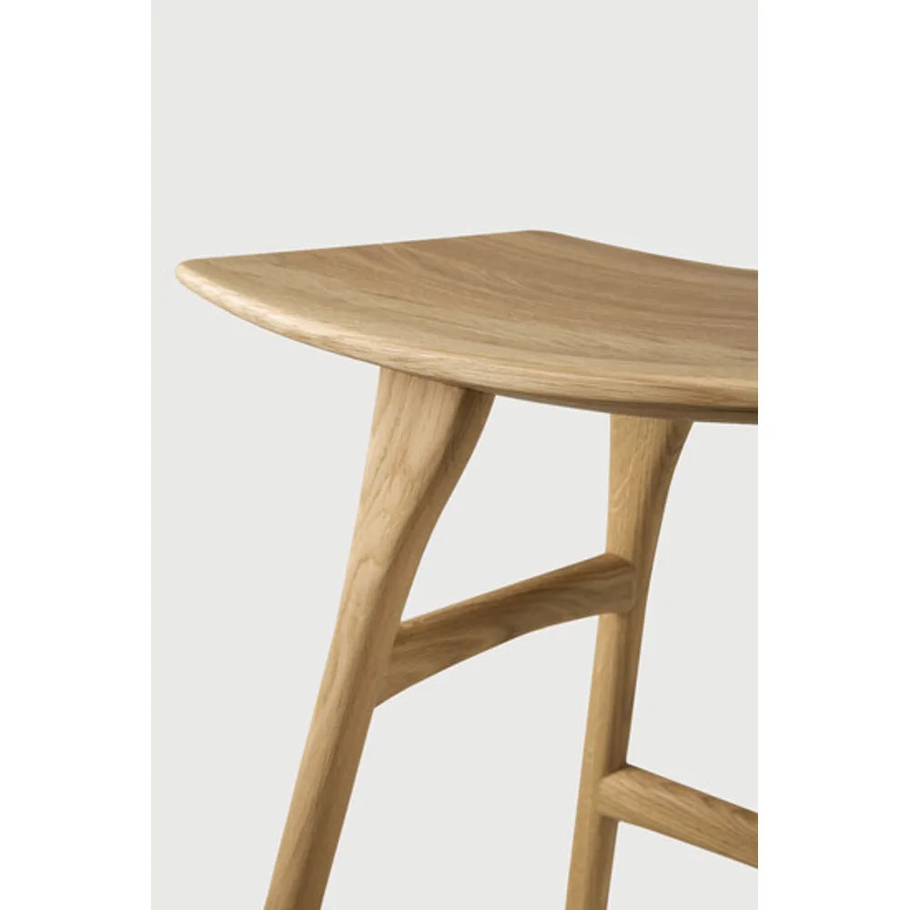 Ethnicraft – Osso – Tabouret Osso – Chêne - Sans revêtement - Tabouret