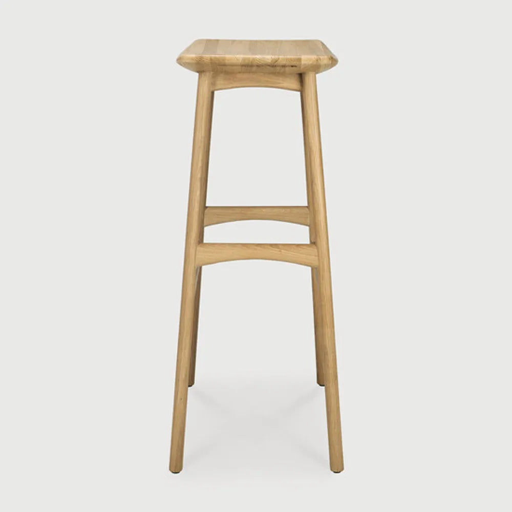 Ethnicraft – Osso – Tabouret Osso – Chêne - Sans revêtement - Tabouret de bar