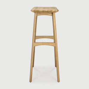 Ethnicraft – Osso – Tabouret Osso – Chêne - Sans revêtement - Tabouret de bar