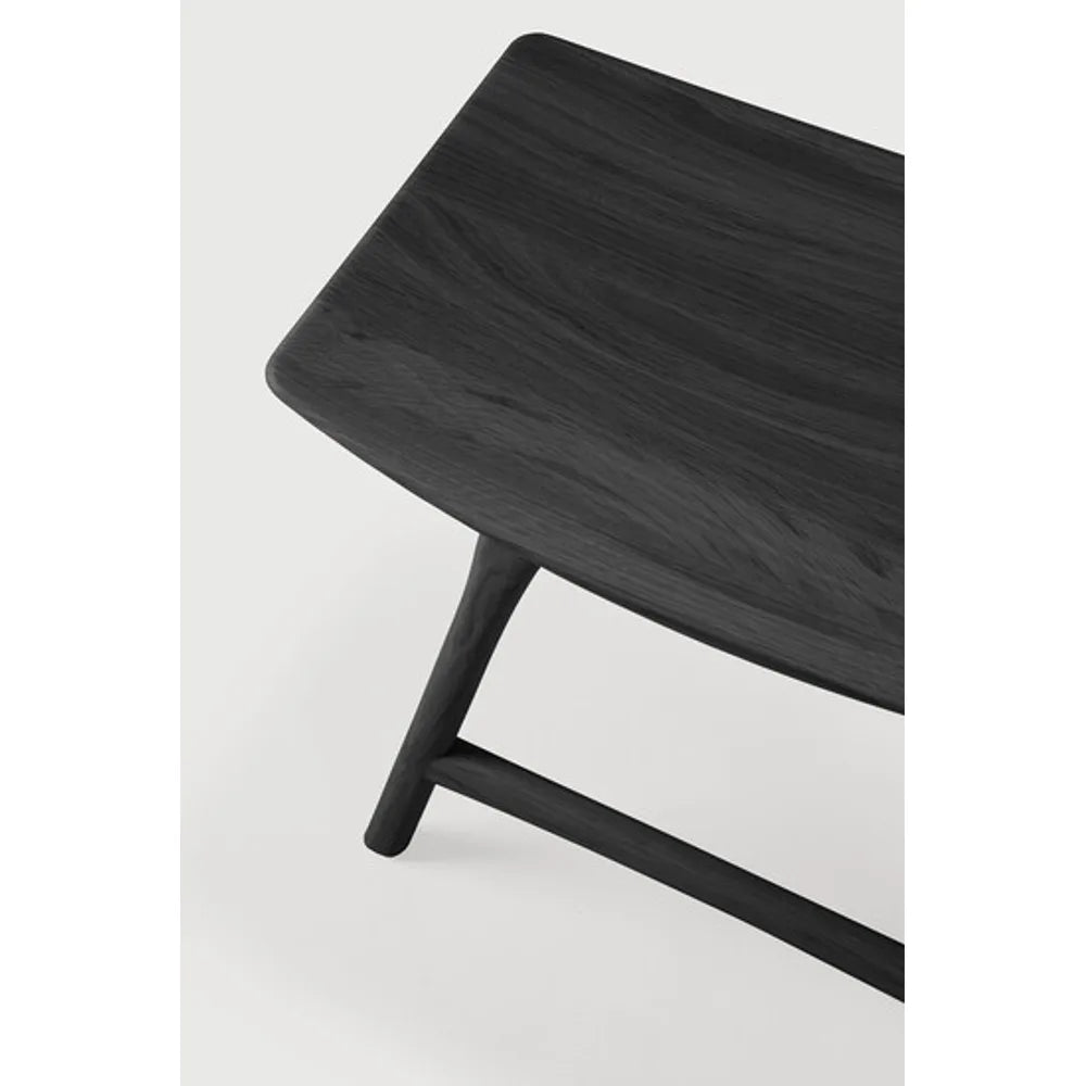 Ethnicraft – Osso – Tabouret Osso – Chêne noir - Sans revêtement - Tabouret