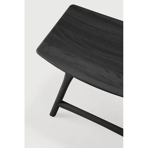 Ethnicraft – Osso – Tabouret Osso – Chêne noir - Sans revêtement - Tabouret