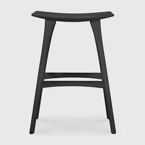Ethnicraft – Osso – Tabouret Osso – Chêne noir - Sans revêtement - Tabouret de bar