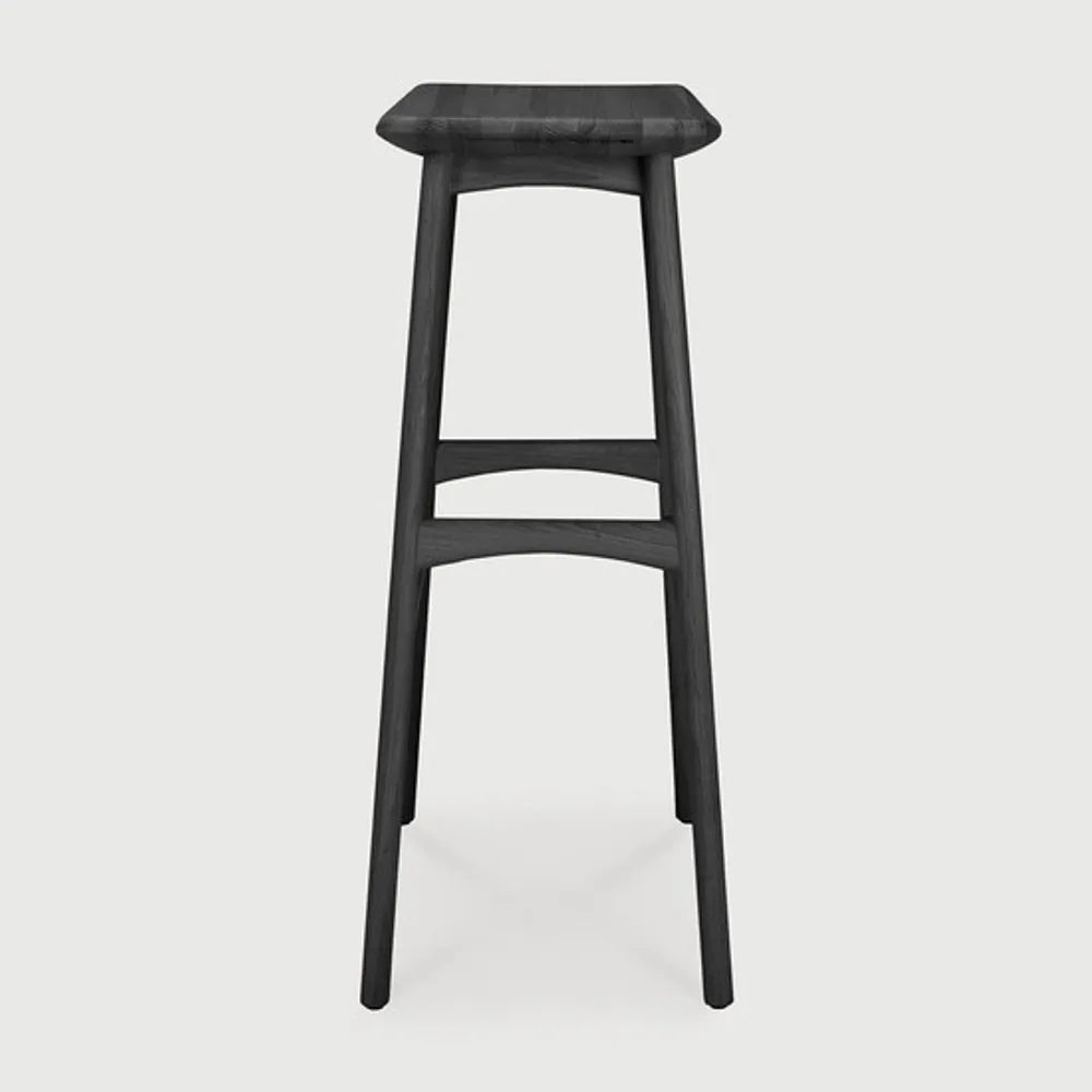 Ethnicraft – Osso – Tabouret Osso – Chêne noir - Sans revêtement - Tabouret de bar