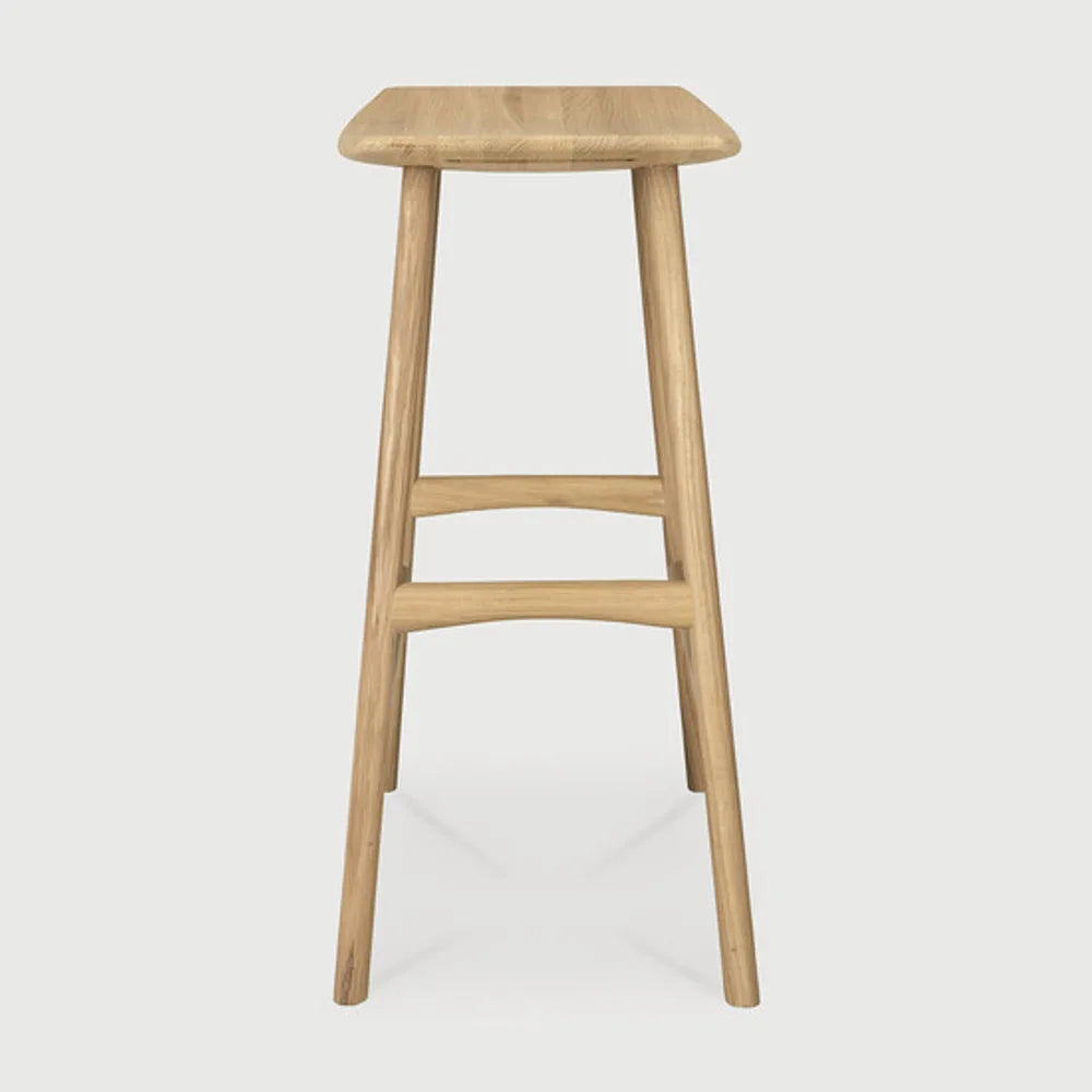 Ethnicraft – Osso – Tabouret Osso – Chêne - Sans revêtement - Tabouret de cuisine