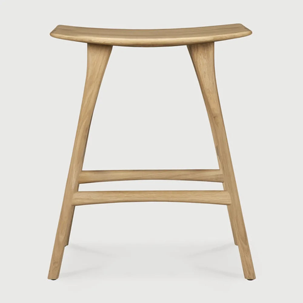 Ethnicraft – Osso – Tabouret Osso – Chêne - Sans revêtement - Tabouret de cuisine