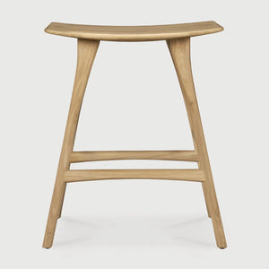 Ethnicraft – Osso – Tabouret Osso – Chêne - Sans revêtement - Tabouret de cuisine