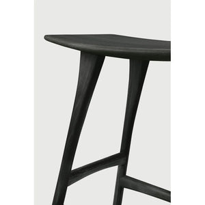 Ethnicraft – Osso – Tabouret Osso – Chêne noir - Sans revêtement - Tabouret de cuisine