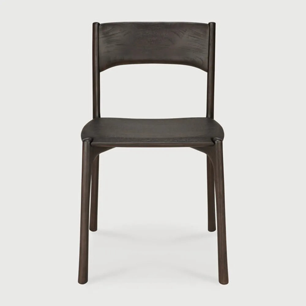 Ethnicraft – PI – Chaise PI – Teck brun foncé - Sans accoudoir