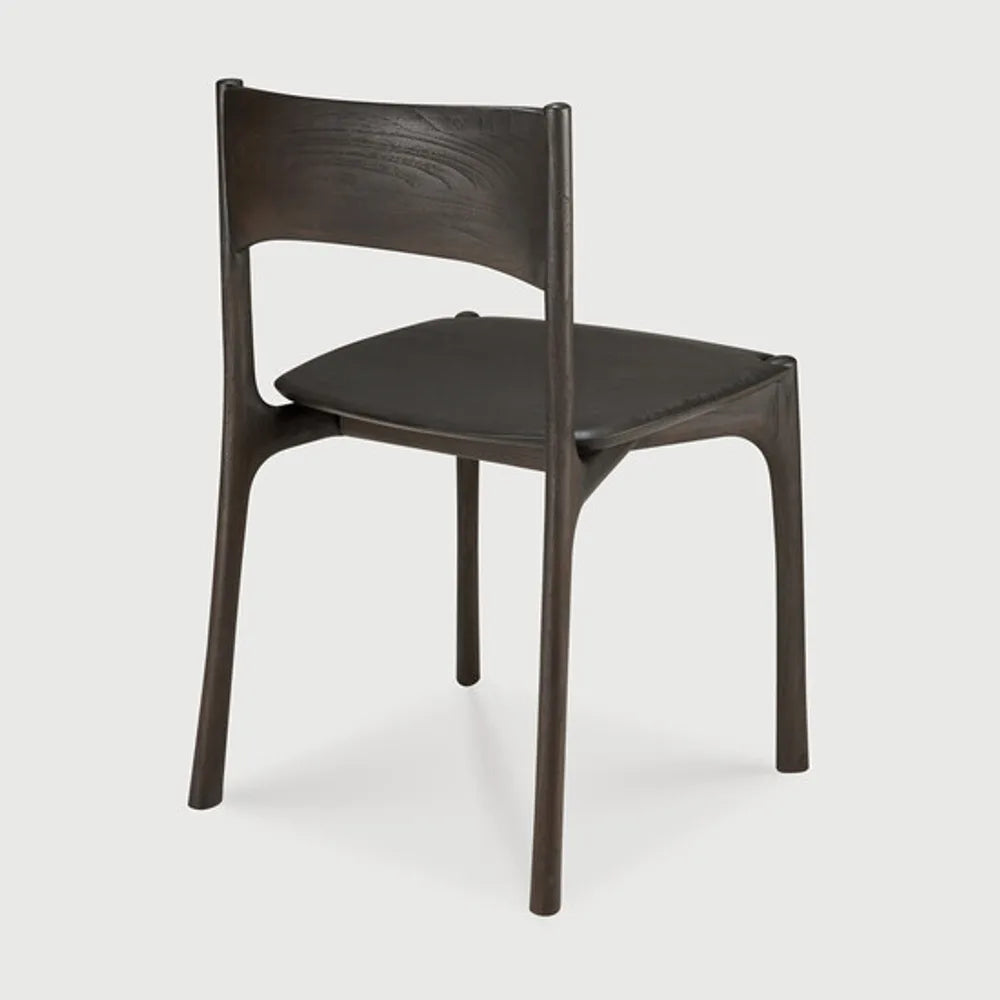 Ethnicraft – PI – Chaise PI – Teck brun foncé - Sans accoudoir