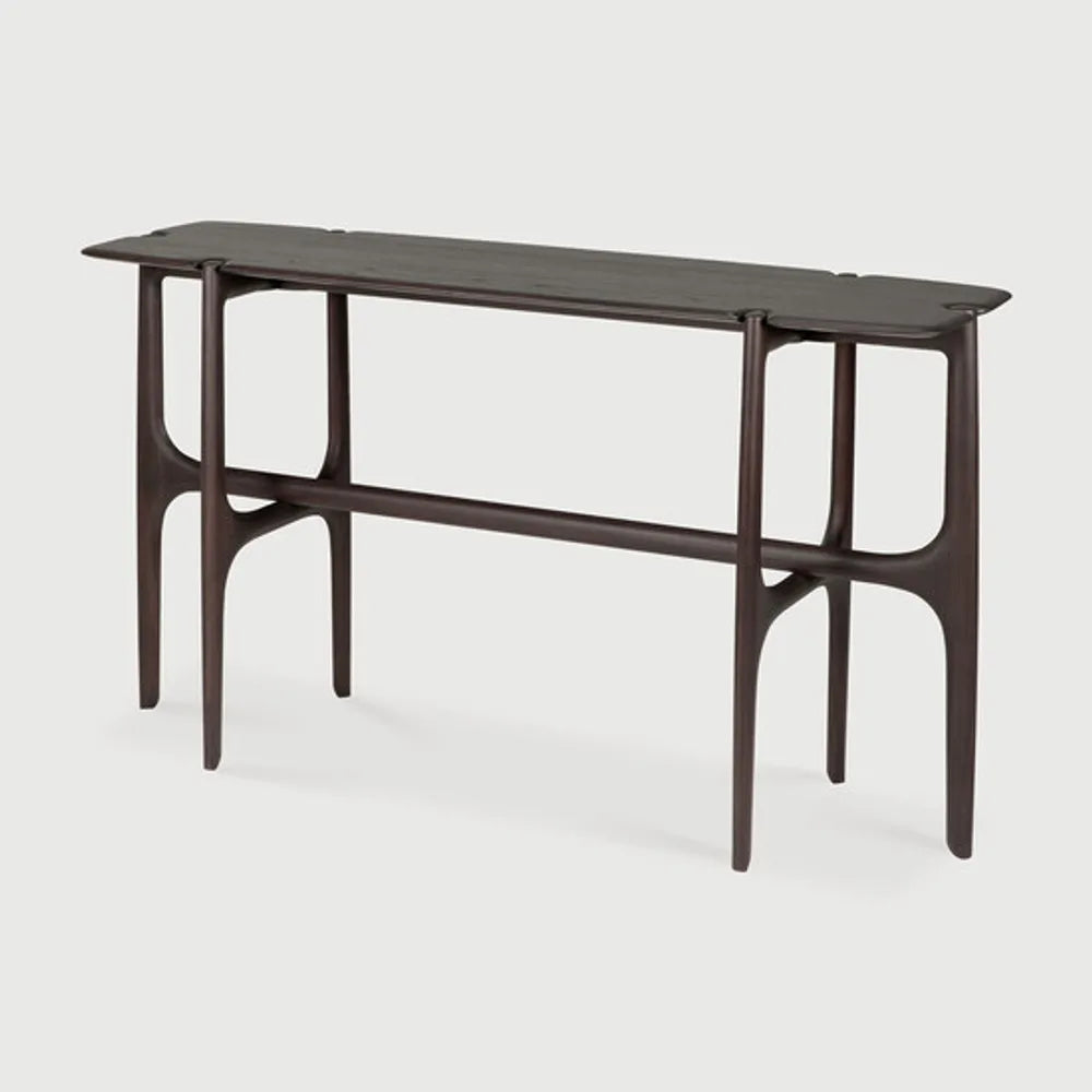 Ethnicraft – PI – Console Pi – Teck brun foncé - 140 x 42 x 78 cm