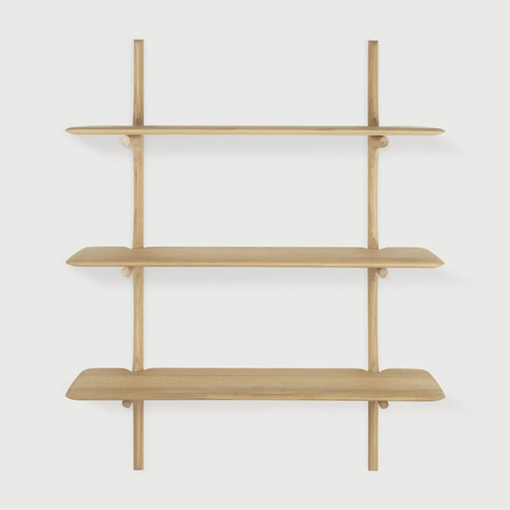 Ethnicraft – PI – Etagere Murale Pi – Chêne - 3 étagères