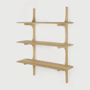 Ethnicraft – PI – Etagere Murale Pi – Chêne - 3 étagères
