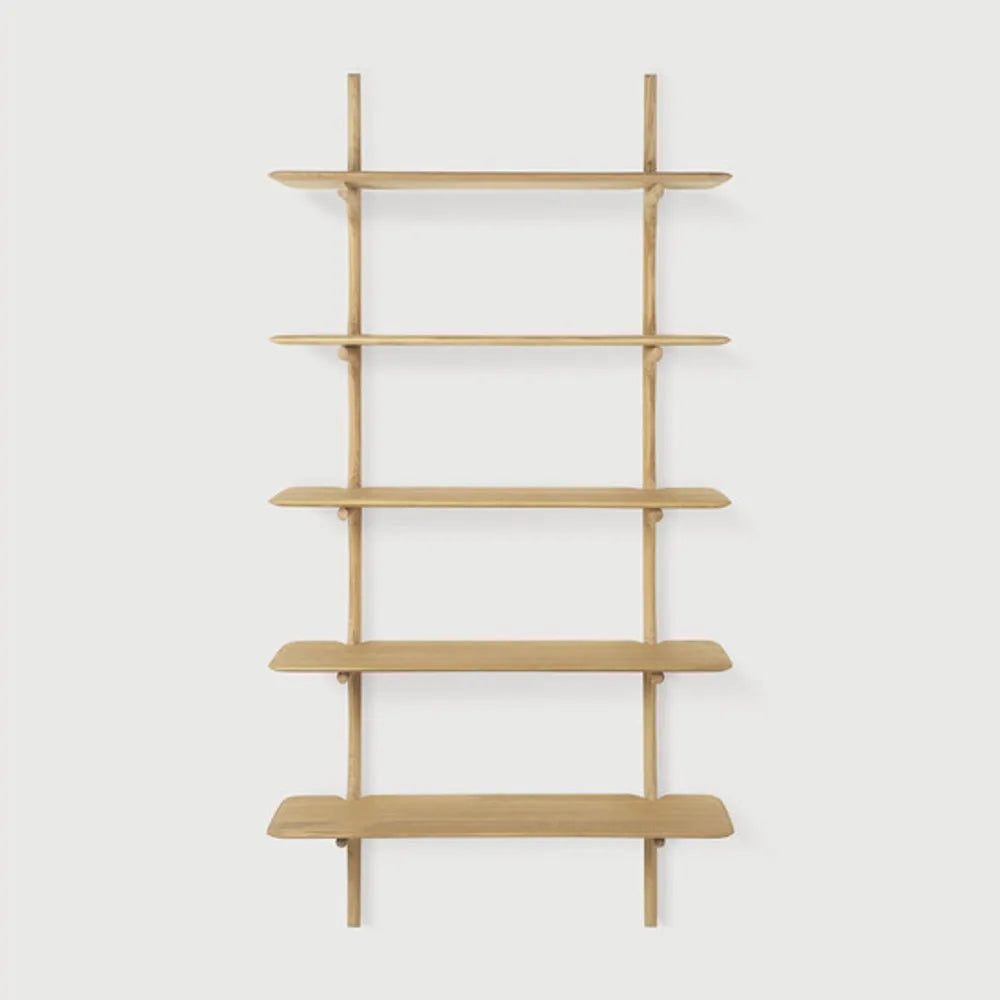 Ethnicraft – PI – Etagere Murale Pi – Chêne - 5 étagères