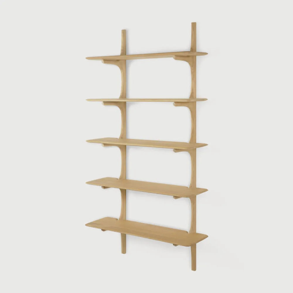 Ethnicraft – PI – Etagere Murale Pi – Chêne - 5 étagères