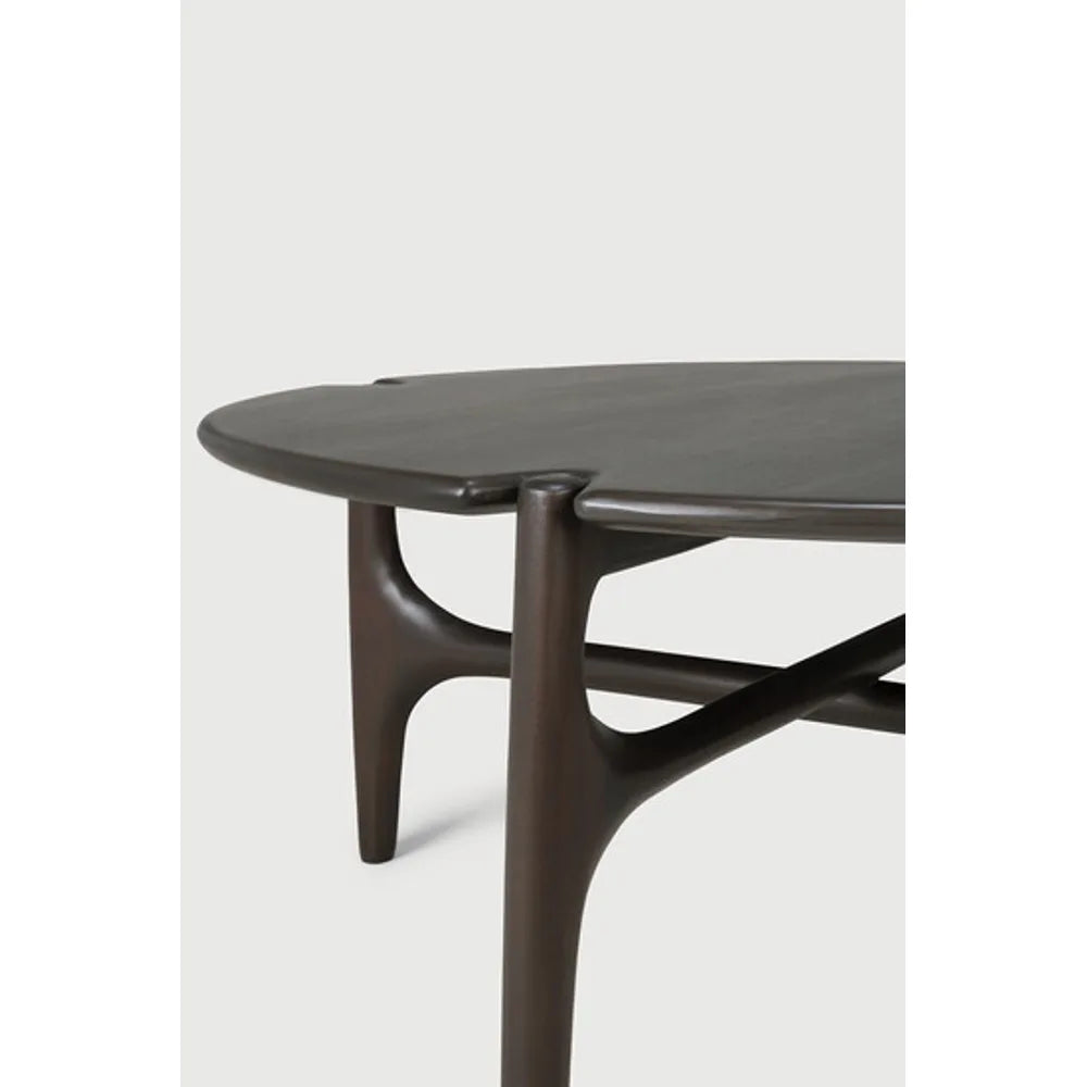 Ethnicraft – PI – Table Basse Pi – Acajou brun foncé - 80 x 80 x 35 cm - Rond