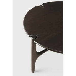Ethnicraft – PI – Table Basse Pi – Acajou brun foncé - 80 x 80 x 35 cm - Rond