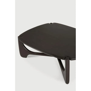 Ethnicraft – PI – Table Basse Pi – Acajou brun foncé - 134 x 97 x 40 cm - Galet