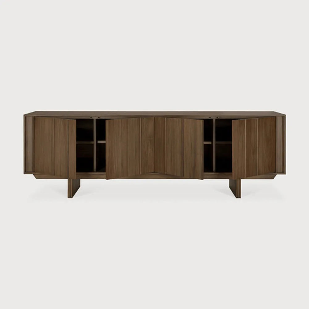 Ethnicraft – Pillar – Buffet Pillar – Teck wild brown - 220 x 45 x 70 cm