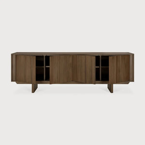 Ethnicraft – Pillar – Buffet Pillar – Teck wild brown - 220 x 45 x 70 cm