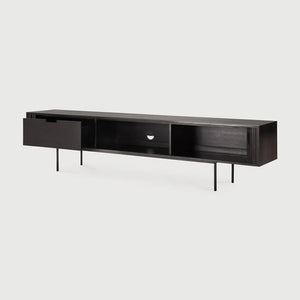 Ethnicraft – Roller Max – Meuble Tv Roller Max – Teck noir clair - 242 cm