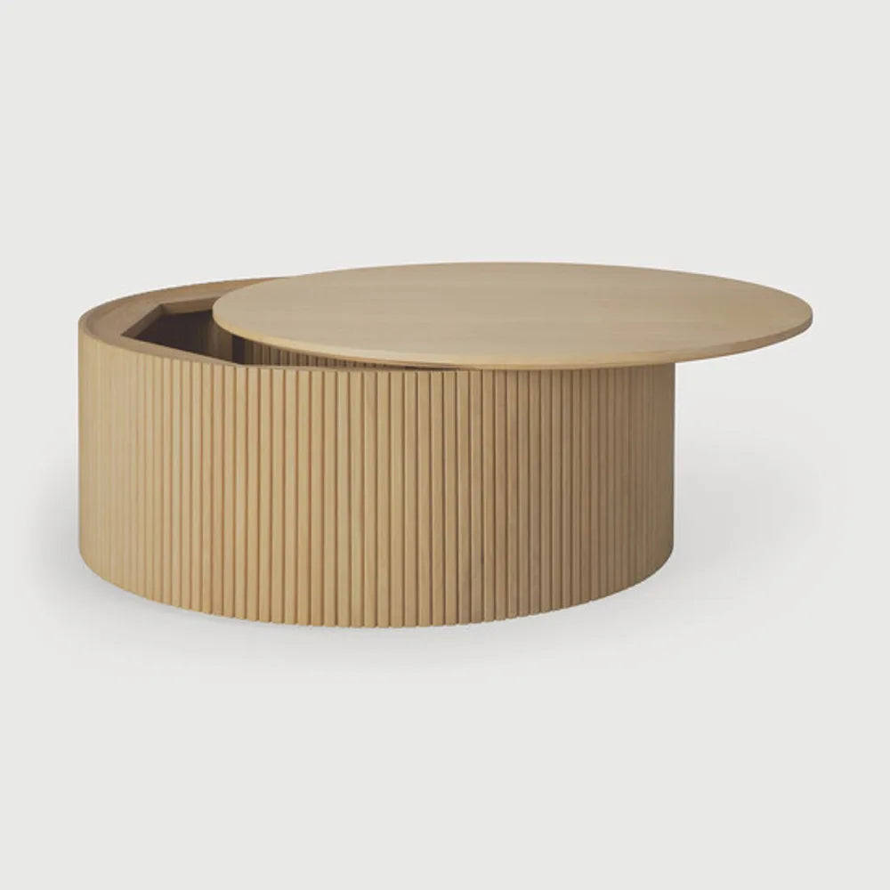 Ethnicraft – Roller Max – Table Basse Roller Max – Chêne - 80 cm