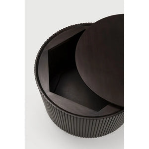 Ethnicraft – Roller Max – Table D Appoint Roller Max – Acajou brun foncé