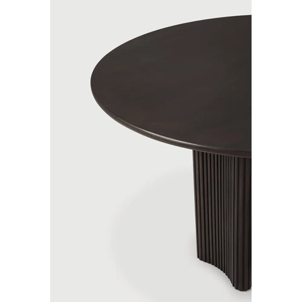 Ethnicraft – Roller Max – Table Roller Max – Acajou brun foncé - 150 x 150 cm - Rond