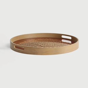 Ethnicraft – Second Nature – Plateau En Verre Second Nature – Auburn - Small - Rond