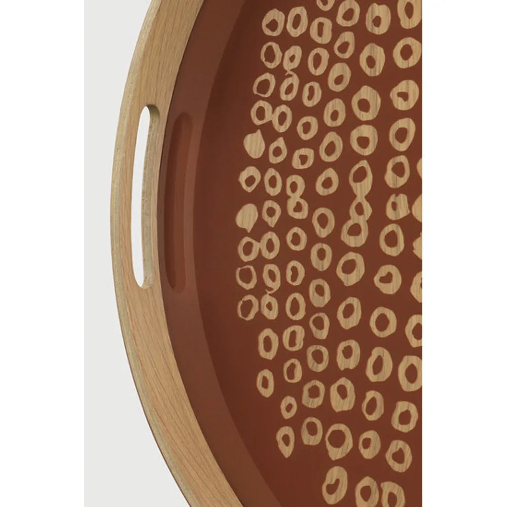 Ethnicraft – Second Nature – Plateau En Verre Second Nature – Auburn - Small - Rond