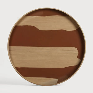 Ethnicraft – Second Nature – Plateau En Verre Second Nature – Auburn - Large - Rond