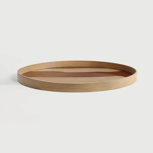 Ethnicraft – Second Nature – Plateau En Verre Second Nature – Auburn - Large - Rond