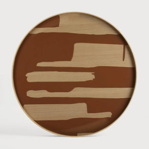 Ethnicraft – Second Nature – Plateau En Verre Second Nature – Auburn - Extra Large - Rond