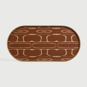 Ethnicraft – Second Nature – Plateau En Verre Second Nature – Auburn - Oblong - Moyenne