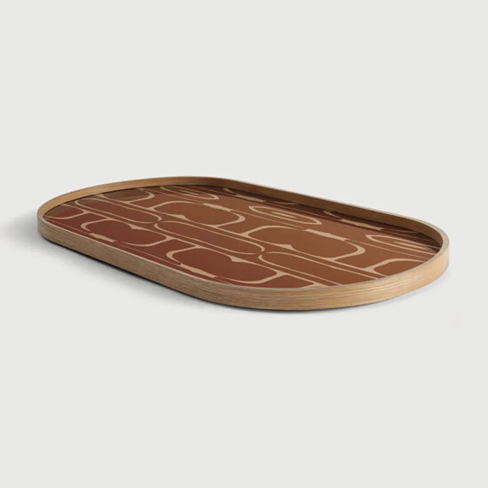 Ethnicraft – Second Nature – Plateau En Verre Second Nature – Auburn - Oblong - Moyenne