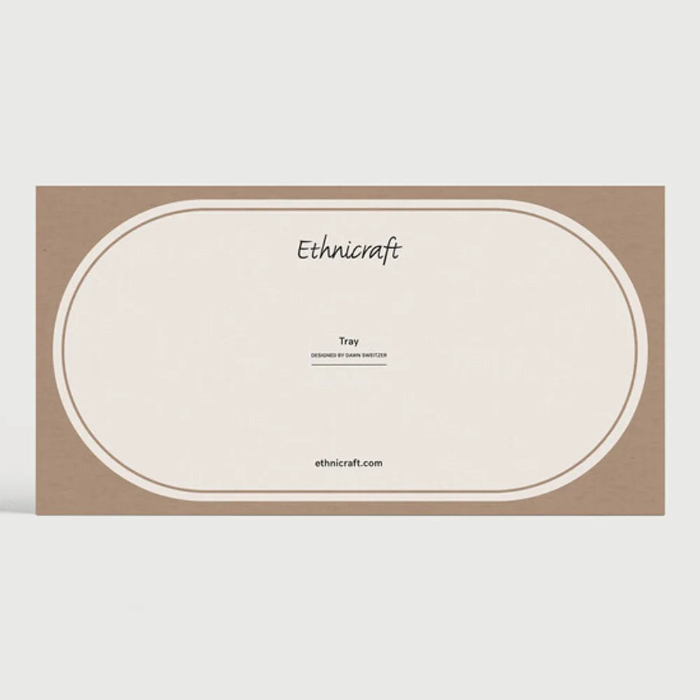 Ethnicraft – Second Nature – Plateau En Verre Second Nature – Auburn - Oblong - Moyenne