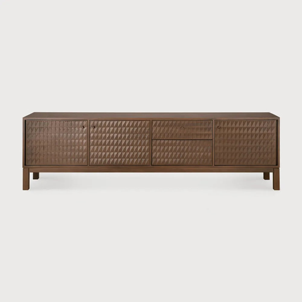 Ethnicraft – Sono – Meuble Tv Sono – Teck light brown - 212 cm